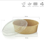 Salat Bowl 1300ml, ab 0,20€ pro Stk. mit Deckel