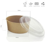 Salat Bowl 750ml, ab 0,13 € mit Deckel