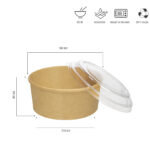 Salat Bowl 500ml, ab 0,12€ pro Stk. mit Deckel