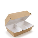 Hamburger-Schachtel mit Trennwand 110x200x90