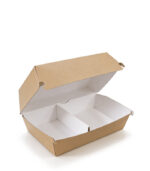 Hamburger-Schachtel mit Trennwand 110x200x90